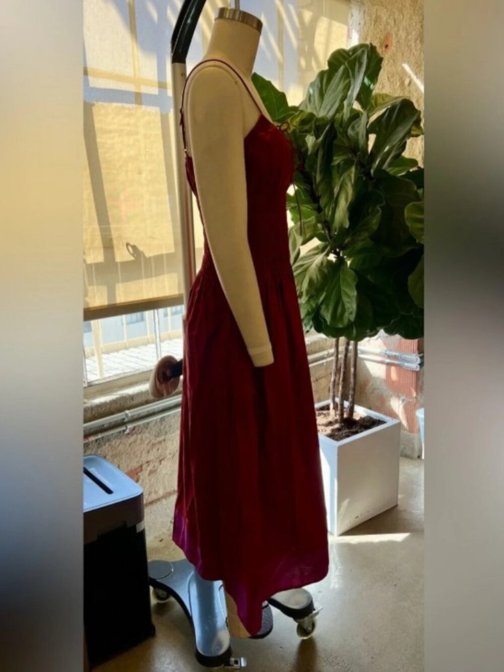 J.Crew Reverie Dress in Colorblock Cotton Poplin in Red Pink Combo - Picture 5 of 7